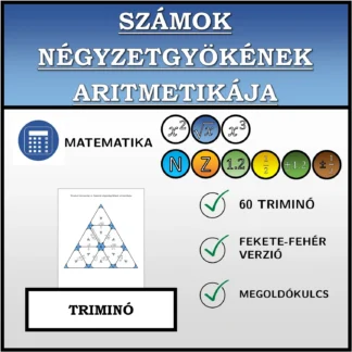 Triminó: Számok négyzetgyökének aritmetikája
