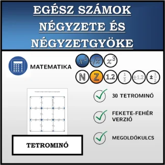 Tetrominó: Egész számok négyzete és négyzetgyöke